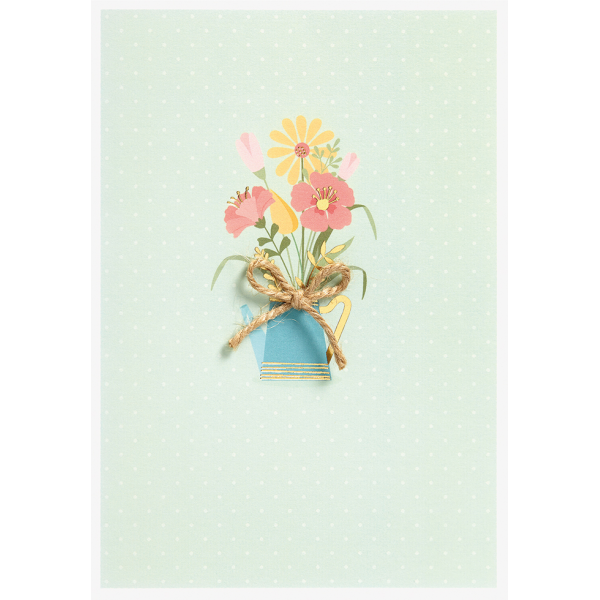Ohne Text - Blanko - Blumen - Unverpackt - Glückwunschkarte im Format 11,5x17cm mit Umschlag - plastikfrei verpackt