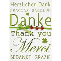 Danke Glückwunschkarte mit Umschlag Danke...