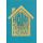 Einzug Umzug Neues Heim unverpackte Glückwunschkarte mit Umschlag Home Sweet Home blau-gold