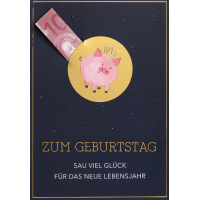 Geldkarte unverpackte Glückwunschkarte mit Umschlag...