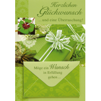 Geldkarte Glückwunschkarte mit Umschlag und...