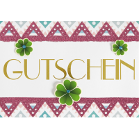 Gutschein Glückwunschkarte mit Umschlag  Muster...