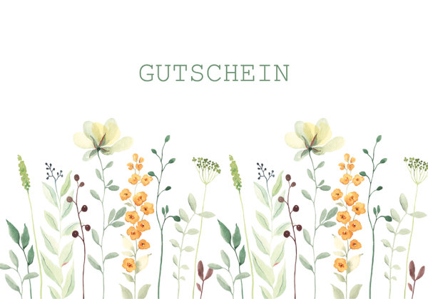 Gutschein - Glückwunschkarte im Format 11,5x17cm mit Umschlag