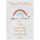 Geburtstag unverpackte Glückwunschkarte mit Umschlag  Happy Birthday Regenbogen Spruch