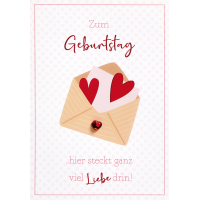 Geburtstag unverpackte Glückwunschkarte mit Umschlag...