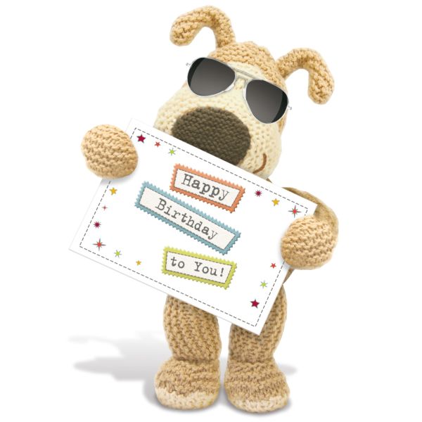 Geburtstag unverpackte Glückwunschkarte mit Umschlag  Happy Birthday to you Teddybär mit Sonnenbrille