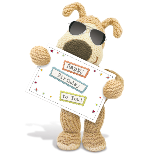 Geburtstag unverpackte Glückwunschkarte mit Umschlag  Happy Birthday to you Teddybär mit Sonnenbrille