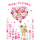 Geburtstagskarte Glückwunschkarte mit Umschlag pinker Luftballon aus Blumen mit Teddybär Happy Birthday
