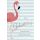 Geburtstag unverpackte Glückwunschkarte mit Umschlag  Zum Geburtstag herzlichen Glückwunsch Flamingo