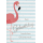 Geburtstag unverpackte Glückwunschkarte mit Umschlag  Zum Geburtstag herzlichen Glückwunsch Flamingo