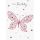Geburtstag unverpackte Glückwunschkarte mit Umschlag  Its your Birthday Schmetterling aus Blumen