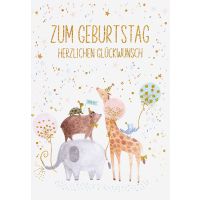 Kindergeburtstag unverpackt Glückwunschkarte mit...