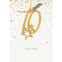 70. Geburtstag Sterne unverpackte Glückwunschkarte...