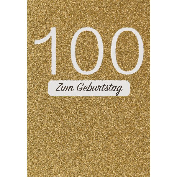 100. Geburtstag  Glückwunschkarte mit Umschlag