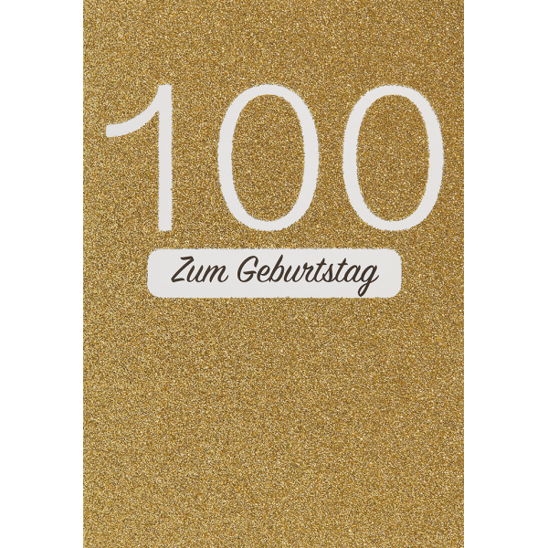100. Geburtstag  Glückwunschkarte mit Umschlag