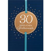 30. Geburtstag Herzichen Glückwunsch goldene Punkte...