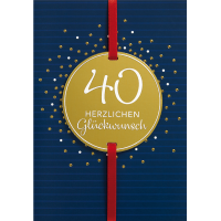40. Geburtstag Herzlichen Glückwunsch goldene Punkte...