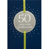 A 50. Geburtstag Herzlichen Glückwunsch silberne...