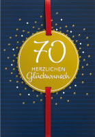 70. Geburtstag - Glückwunschkarte im Format...