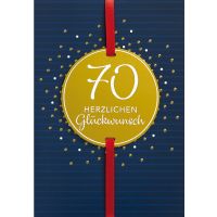 70. Geburtstag Herzlichen Glückwunsch goldene Punkte...
