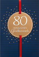 80. Geburtstag - Glückwunschkarte im Format...