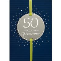 50. Geburtstag Herzlichen Glückwunsch silberne...