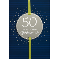 50. Geburtstag Herzlichen Glückwunsch silberne...