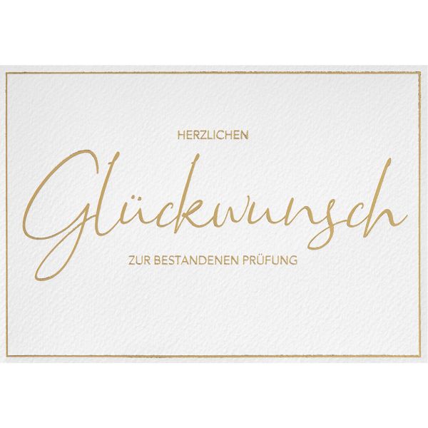 Prüfung - Unverpackt - Glückwunschkarte im Format 11,5x17cm mit Umschlag - plastikfrei verpackt