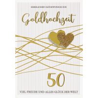 Goldhochzeit Glückwunschkarte mit Umschlag...