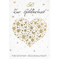 Goldhochzeit unverpackte Glückwunschkarte mit...