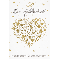 Goldhochzeit unverpackte Glückwunschkarte mit...