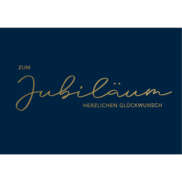 Jubiläum unverpackte Glückwunschkarte mit Umschlag plastikfrei herzliche Glückwünsche zum Jubiläum