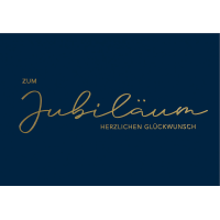 Jubiläum unverpackte Glückwunschkarte mit...