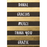 Danke Black & Gold Glückwunschkarte mit Umschlag...