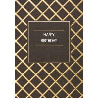 Geburtstag Black & Gold Glückwunschkarte mit...