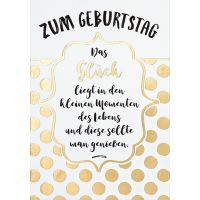 Geburtstag Black & Gold Glückwunschkarte mit...
