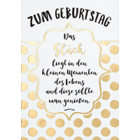 Geburtstag Black & Gold Glückwunschkarte mit...