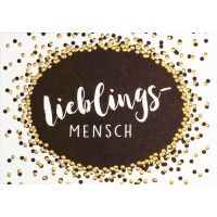 Allgemeine Wünsche Lieblingsmensch gold Black &...