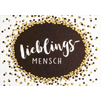 Allgemeine Wünsche Lieblingsmensch gold Black &...