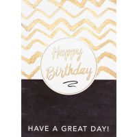 Geburtstag Black & Gold Glückwunschkarte mit...