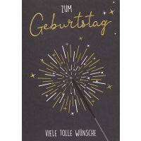 Geburtstag Black & Gold Glückwunschkarte mit...