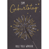Geburtstag Black & Gold Glückwunschkarte mit...