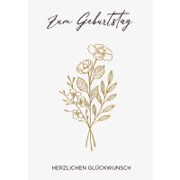 Geburtstag Black & Gold Glückwunschkarte mit...
