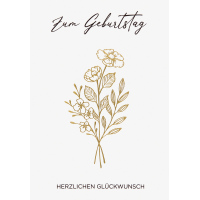 Geburtstag Black & Gold Glückwunschkarte mit...