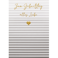 Geburtstag Black & Gold Glückwunschkarte mit...