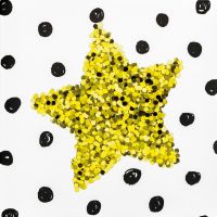 Ohne Text - Blanko - Goldstern - Black & Gold -...