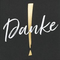 Danke - Black & Gold - Quadratische...