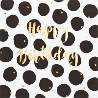 Geburtstag Black & Gold quadratische...