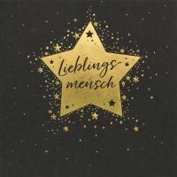 Allgemeine Wünsche Lieblingsmensch gold Stern Black...