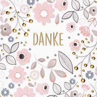 Danke Black & Gold quadratische Glückwunschkarte...